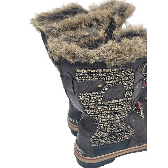 Sorel Tofino Boots Womens 9 Faux Fur Waterproof Winter Snow NL2388-231 Gorpcore - Picture 7 of 16